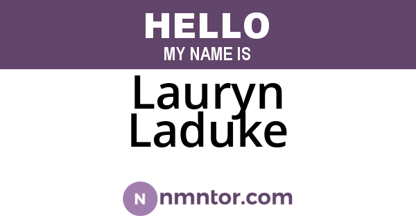 Lauryn Laduke