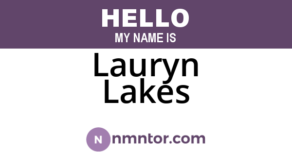Lauryn Lakes