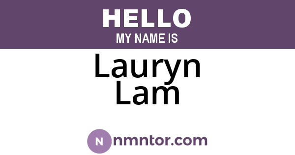 Lauryn Lam