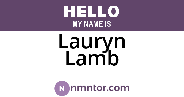 Lauryn Lamb