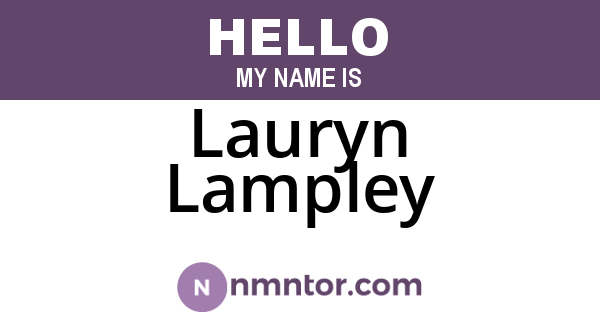 Lauryn Lampley