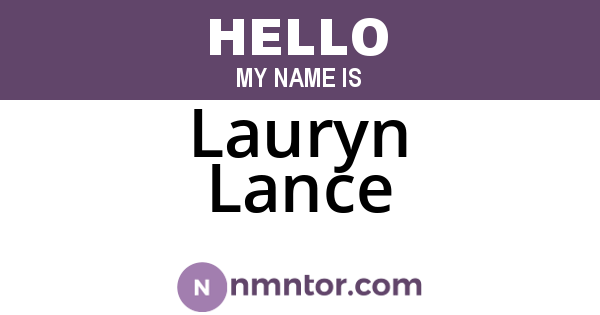 Lauryn Lance
