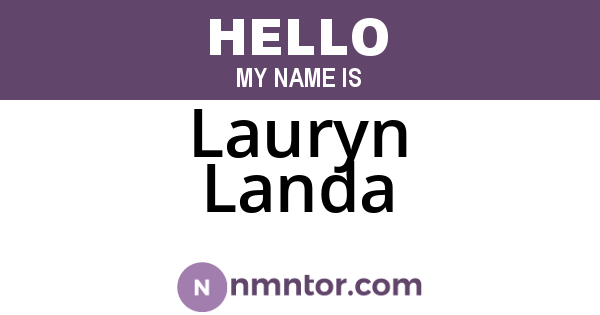 Lauryn Landa