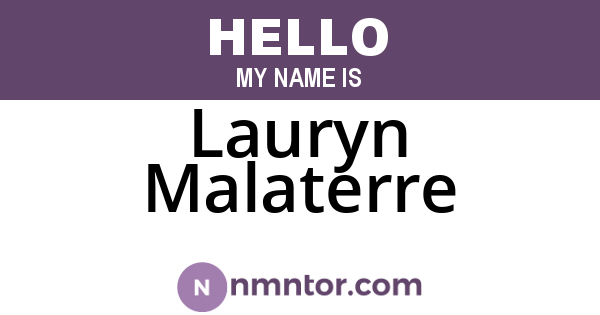 Lauryn Malaterre