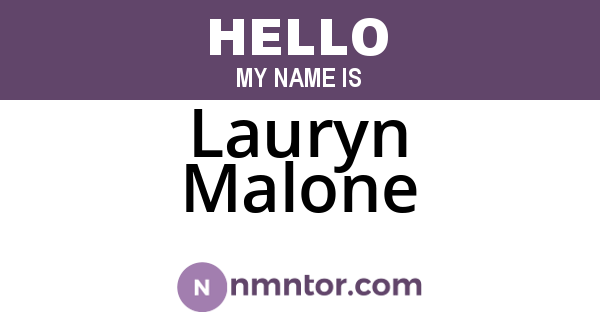 Lauryn Malone