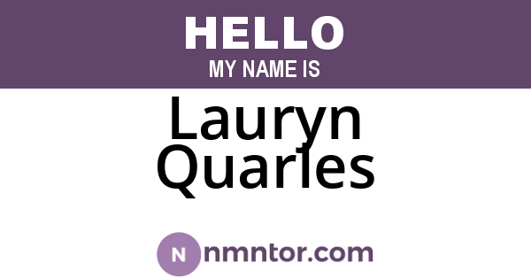 Lauryn Quarles