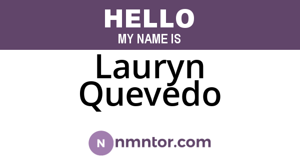 Lauryn Quevedo