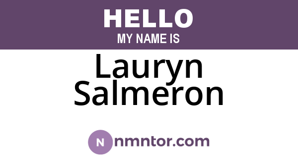Lauryn Salmeron