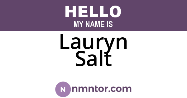 Lauryn Salt