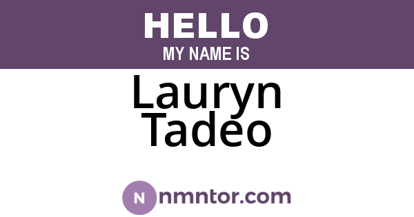 Lauryn Tadeo