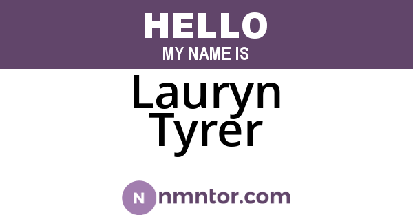Lauryn Tyrer