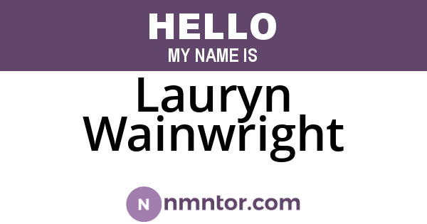 Lauryn Wainwright