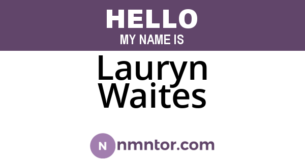 Lauryn Waites