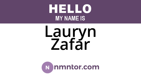 Lauryn Zafar