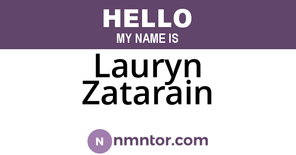 Lauryn Zatarain