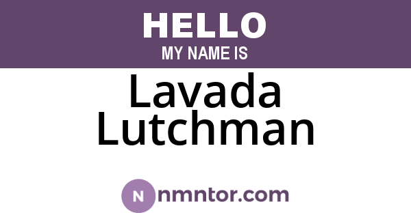Lavada Lutchman