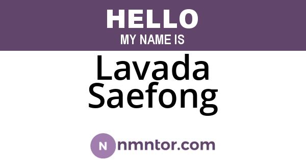 Lavada Saefong