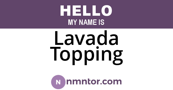 Lavada Topping