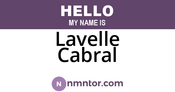 Lavelle Cabral
