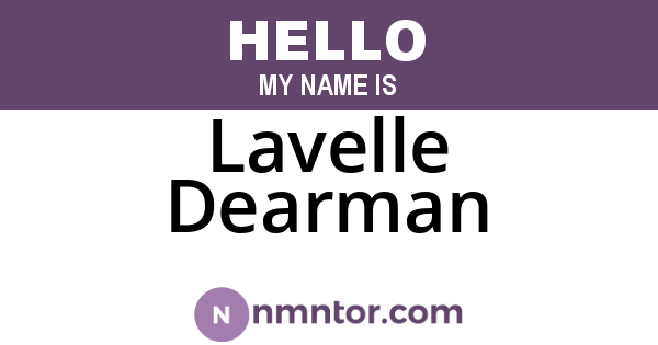 Lavelle Dearman
