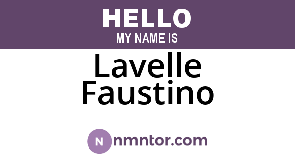 Lavelle Faustino