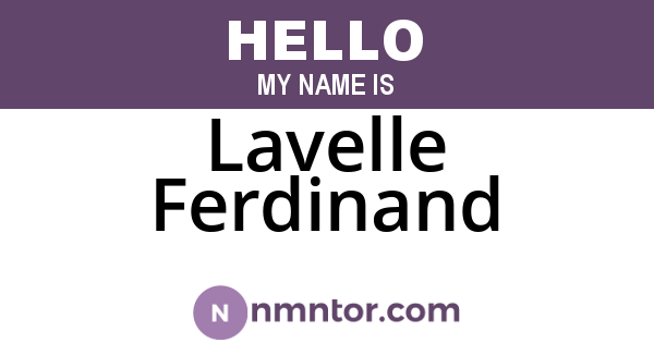 Lavelle Ferdinand