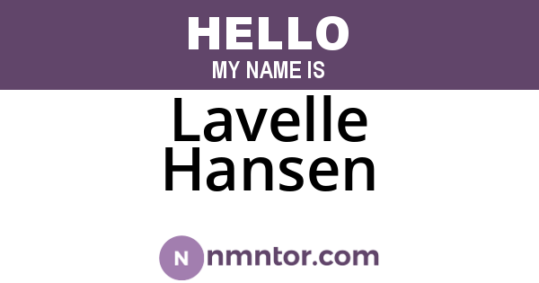 Lavelle Hansen