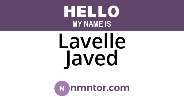 Lavelle Javed