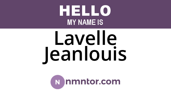 Lavelle Jeanlouis