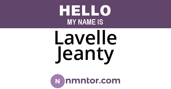 Lavelle Jeanty
