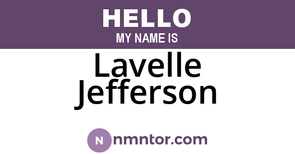 Lavelle Jefferson