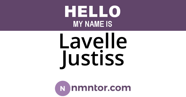 Lavelle Justiss