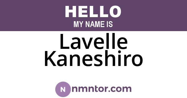 Lavelle Kaneshiro