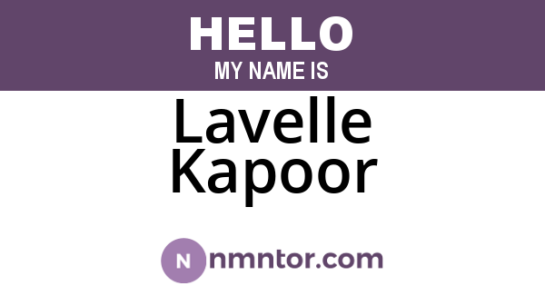 Lavelle Kapoor