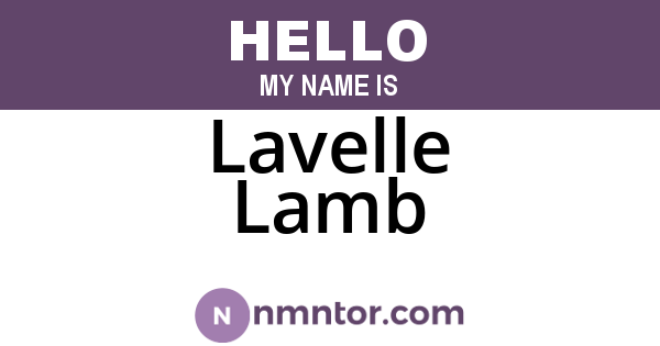 Lavelle Lamb