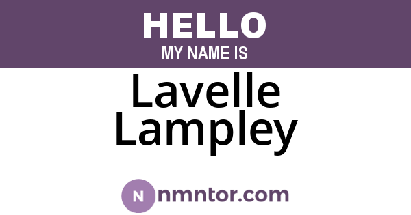 Lavelle Lampley