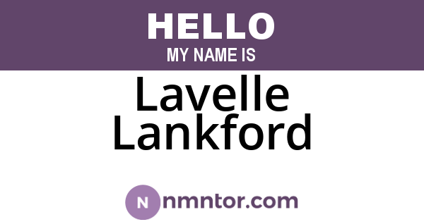 Lavelle Lankford