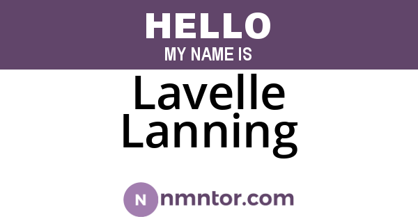 Lavelle Lanning