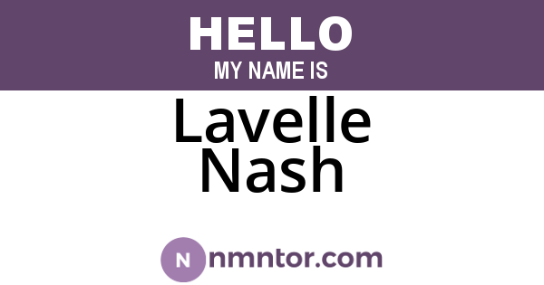 Lavelle Nash