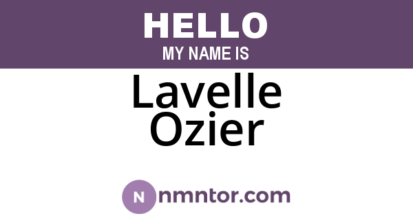 Lavelle Ozier