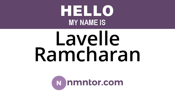 Lavelle Ramcharan