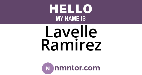 Lavelle Ramirez