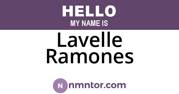 Lavelle Ramones