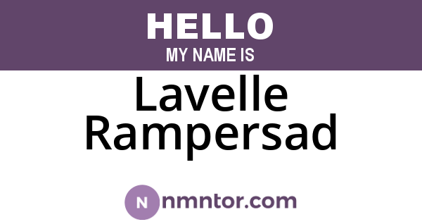 Lavelle Rampersad
