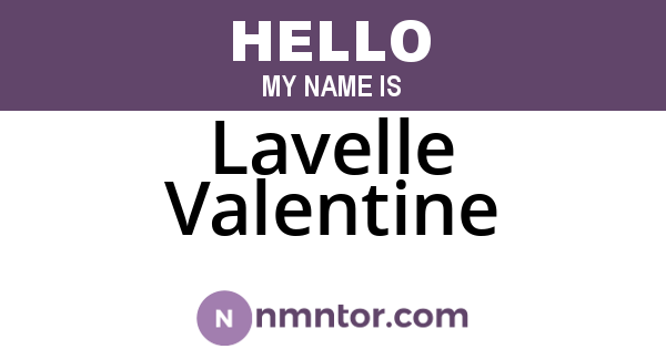 Lavelle Valentine