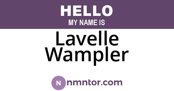 Lavelle Wampler