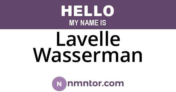 Lavelle Wasserman