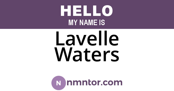 Lavelle Waters