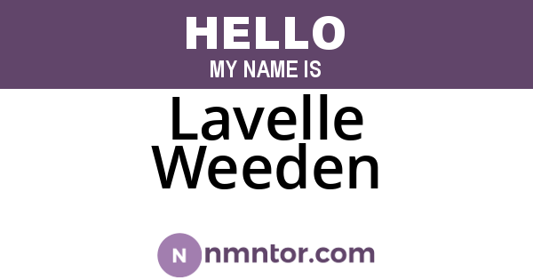 Lavelle Weeden