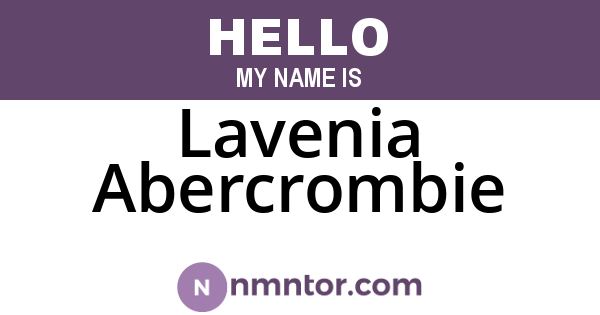 Lavenia Abercrombie